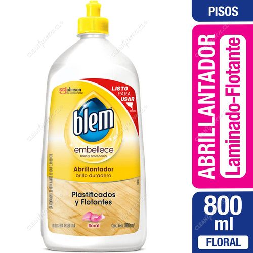 Abrillantador Pisos Laminados y Flotantes Blem Floral 800 ml