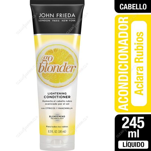 Acondicionador John Frieda Go Blonder Aclara Rubios 245 ml