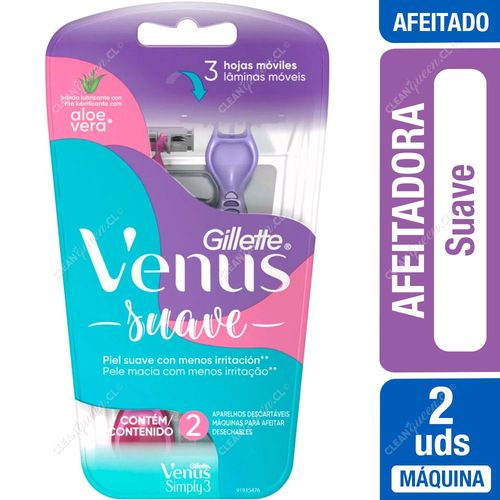 Afeitadora Desechable Gillette Venus Suave 2 Unid