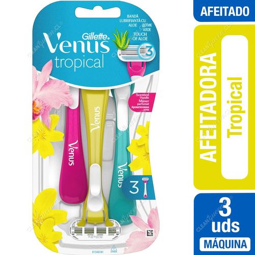 Afeitadora Desechable Gillette Venus Tropical 3 Unid