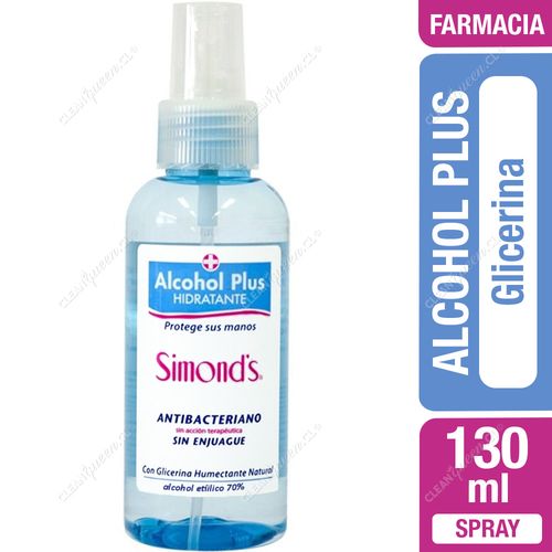 Alcohol Gel Plus con Glicerina Simond's Spray 130 ml