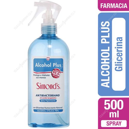 Alcohol Gel Plus con Glicerina Simond's Spray 500 ml