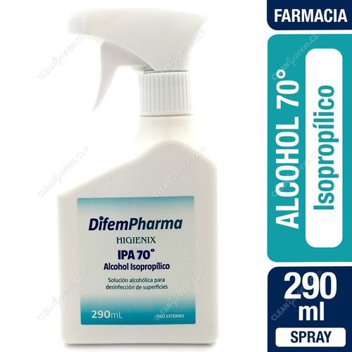 Alcohol Isopropílico Spray IPA 70° Difem 290 ml