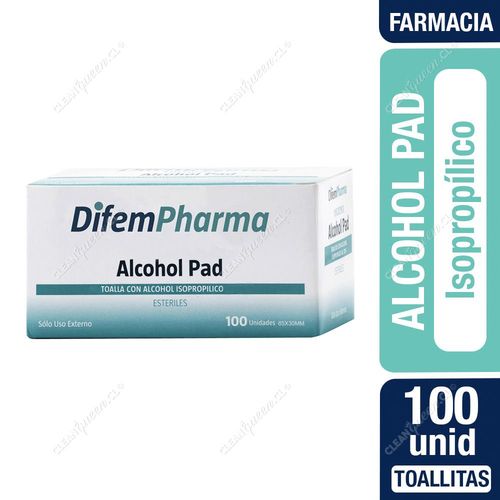 Alcohol Pad Higienix Difem 100 Unid.