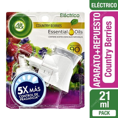 Aparato + Repuesto Aromatizante Ambiental Eléctrico Air Wick Country Berries 21 ml