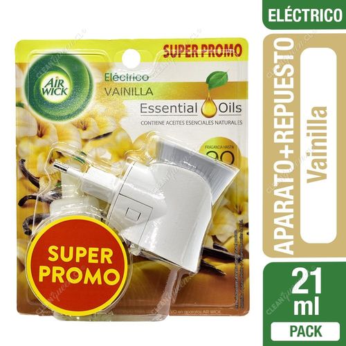 Aparato + Repuesto Aromatizante Ambiental Eléctrico Air Wick Vainilla 21 ml