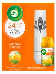 Aparato + Repuesto Aromatizante Freshmatic Air Wick Cítricos 250 ml