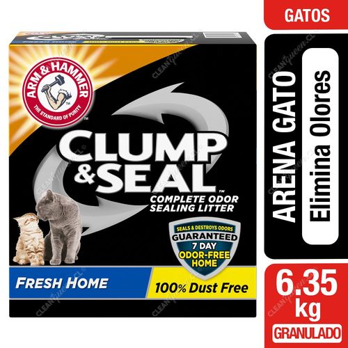 Arena para Gato Elimina Olores Arm & Hammer Clump & Seal 6.35 Kg