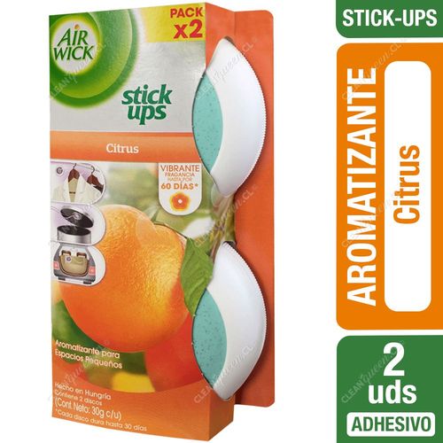 Aromatizante Ambiental Adhesivo Air Wick Stick-Ups Citrus 30 g c/u 2 Unid