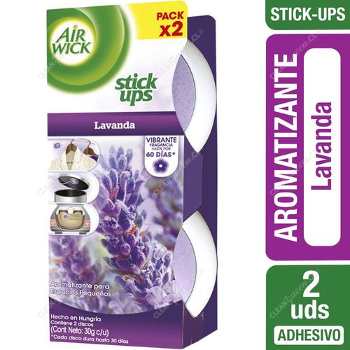 Aromatizante Ambiental Adhesivo Air Wick Stick-Ups Lavanda 30 g c/u 2 Unid