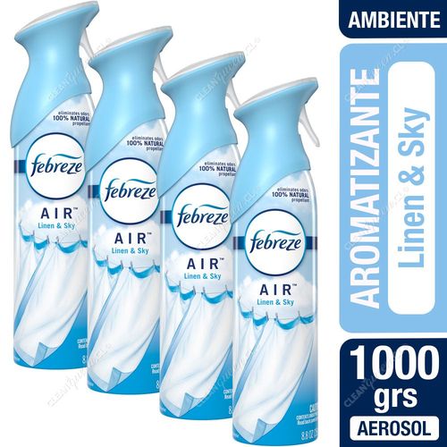 Aromatizante Ambiental Febreze Linen & Sky 4 x 250 g