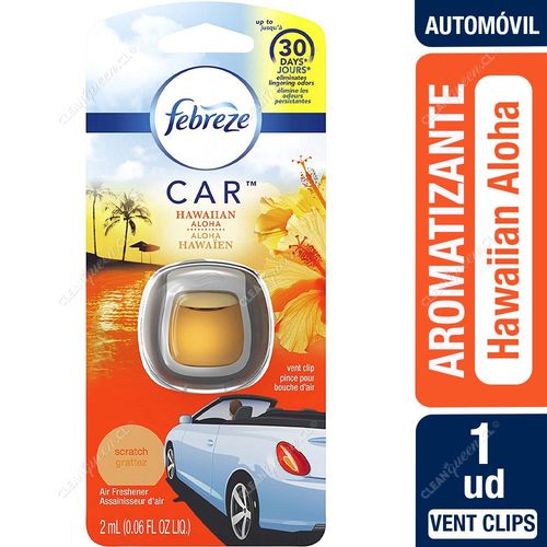 Aromatizante Automóvil Vent-Clips Febreze Hawaiian Aloha 1 Unid