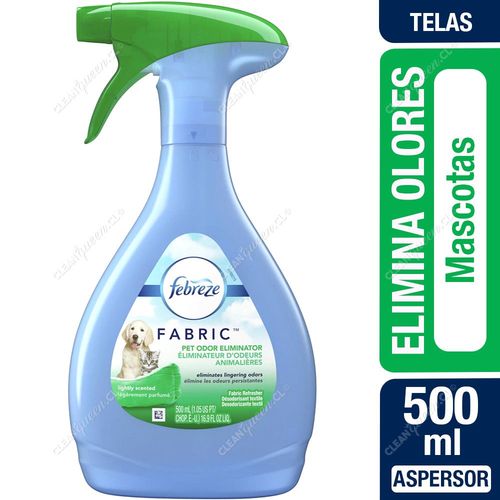 Aromatizante Telas Febreze Elimina Olores Mascotas 500 ml