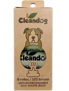 Bolsas Desechos Mascotas Biodegradables CleanDog 120 Unid