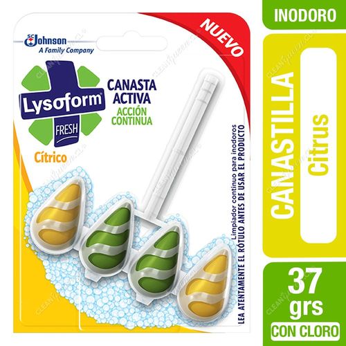 Canasta Activa Inodoro Lysoform Citrus 37 g