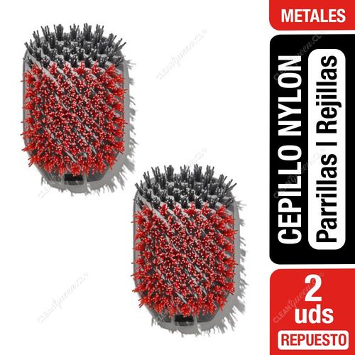 Cepillo Escobilla Parrilla Nylon Oxo Repuesto 2 Unid