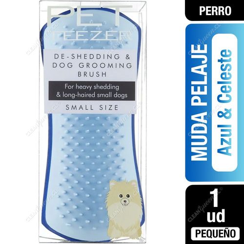 Cepillo Muda Pelaje Pet Teezer Azul & Celeste Pequeño 1 Unid