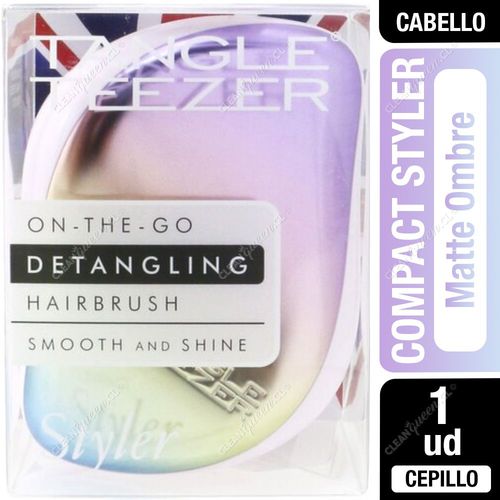 Cepillo Tangle Teezer Compact Styler Matte Ombre Chrome 1 Unid