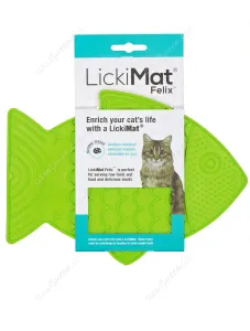 Comedero para Gato LickiMat Felix Verde 1 Unid