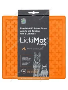 Comedero para Perro LickiMat Buddy Naranja 1 Unid