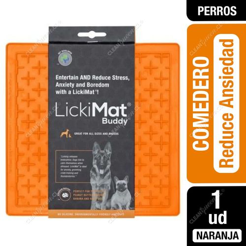 Comedero para Perro LickiMat Buddy Naranja 1 Unid