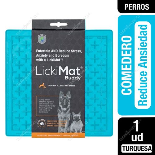 Comedero para Perro LickiMat Buddy Turquesa 1 Unid