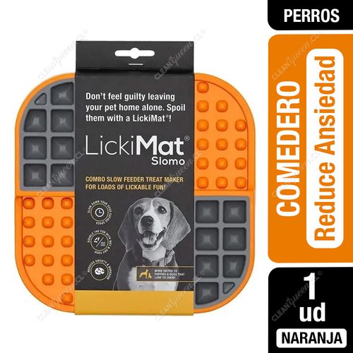 Comedero para Perro LickiMat Slomo Naranja 1 Unid