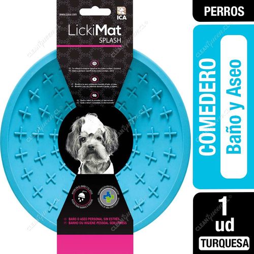 Comedero para Perro LickiMat Splash Turquesa 1 Unid