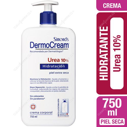 Crema Corporal Hidratante Urea 10% Simond's Dermocream 750 ml