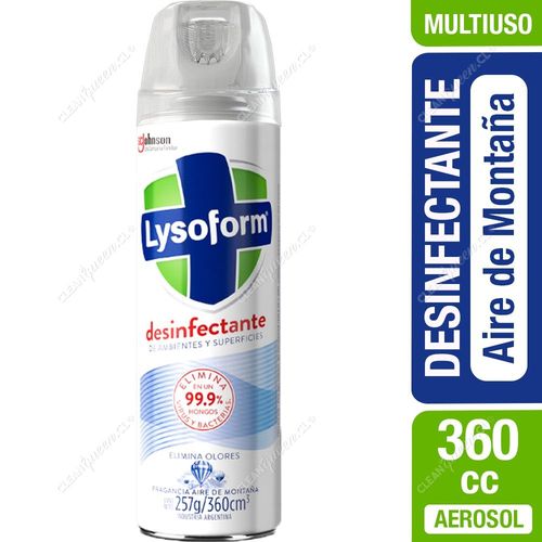 Desinfectante Aerosol Aroma Aire de Montaña Lysoform 360 cc