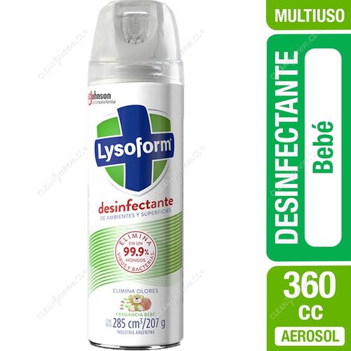 Desinfectante Aerosol Aroma Bebé Lysoform 360 cc