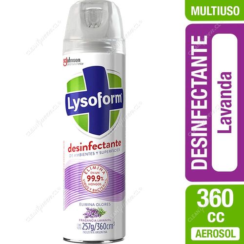 Desinfectante Aerosol Aroma Lavanda Lysoform 360 cc