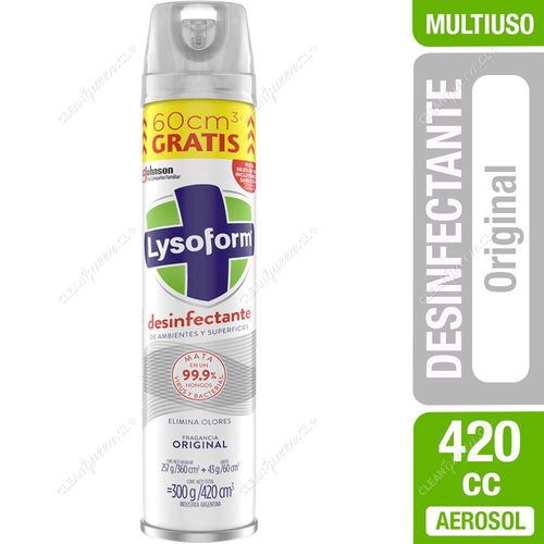 Desinfectante Aerosol Aroma Original Lysoform 360 cc + 60 cc Gratis