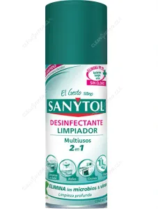 Desinfectante Aerosol Multiusos 2 en 1 Sanytol Menta 400 ml