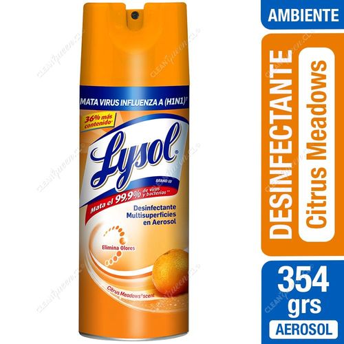 Desinfectante Ambiental Lysol Aerosol Citrus Meadows 354 g