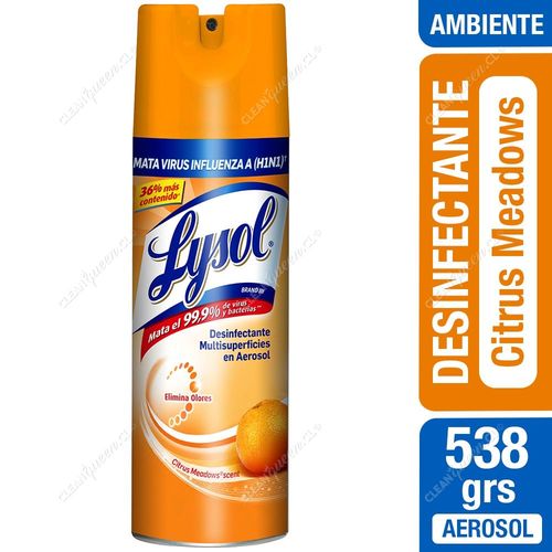 Desinfectante Ambiental Lysol Aerosol Citrus Meadows 538 g