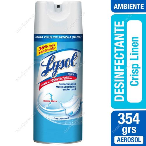 Desinfectante Ambiental Lysol Aerosol Crisp Linen 354 g