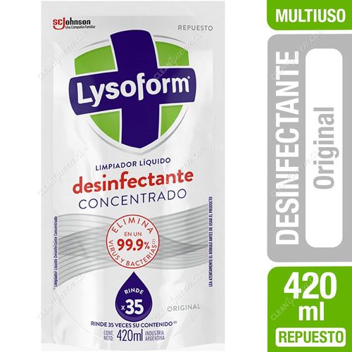 Desinfectante Líquido Concentrado Lysoform Original Repuesto 420 ml