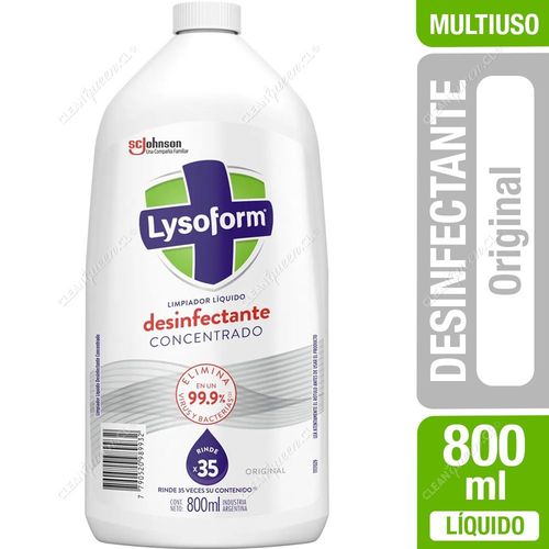 Desinfectante Líquido Concentrado Lysoform Original 800 ml