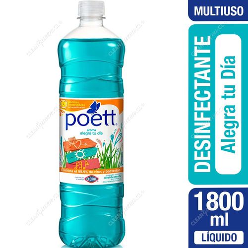 Desinfectante Líquido Poett Alegra tu Día 1800 ml