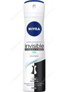 Desodorante Aerosol Mujer Nivea Black & White Invisible Pure 150 ml