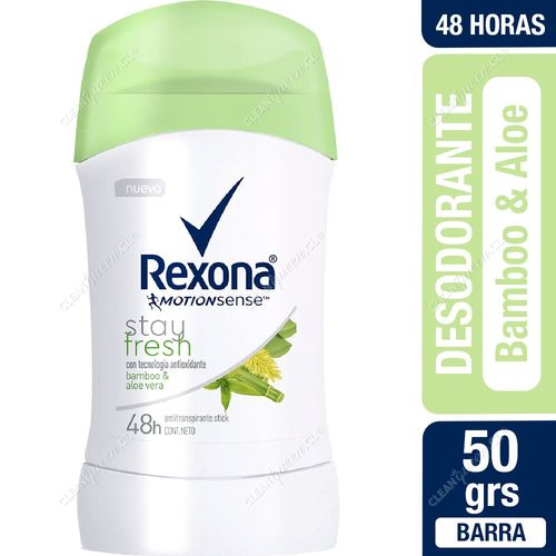 Desodorante Barra Mujer Rexona Stay Fresh Bamboo & Aloe Vera 50 g