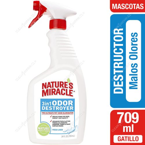 Destructor de Olores 3 en 1 para Mascotas Nature's Miracle Aroma Fresh Linen 709 ml