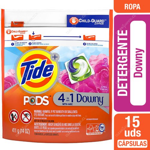 Detergente Cápsulas Tide Downy April Fresh 15 Unid