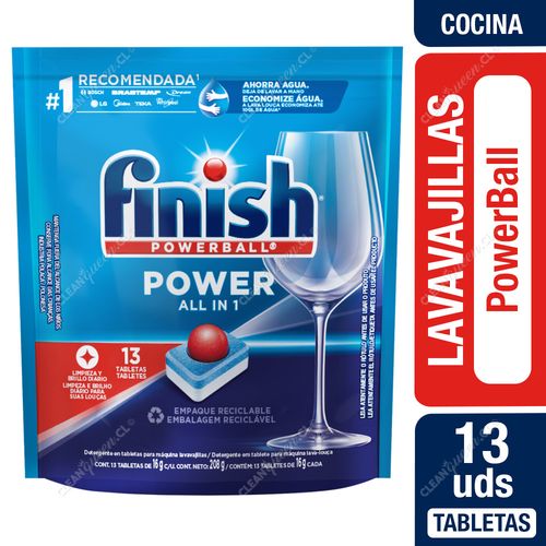 Detergente Lavavajillas Tabletas Finish Power 13 Unid