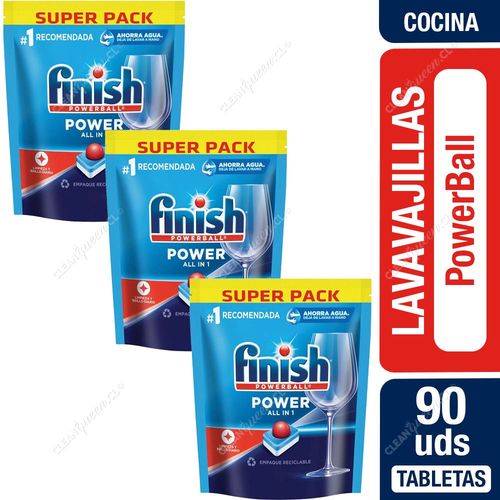 Detergente Lavavajillas Tabletas Finish Power 3 x 30 Unid