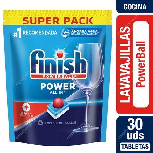 Detergente Lavavajillas Tabletas Finish Power 30 Unid