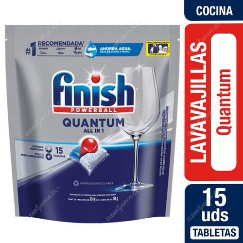 Detergente Lavavajillas Tabletas Finish Quantum 15 Unid