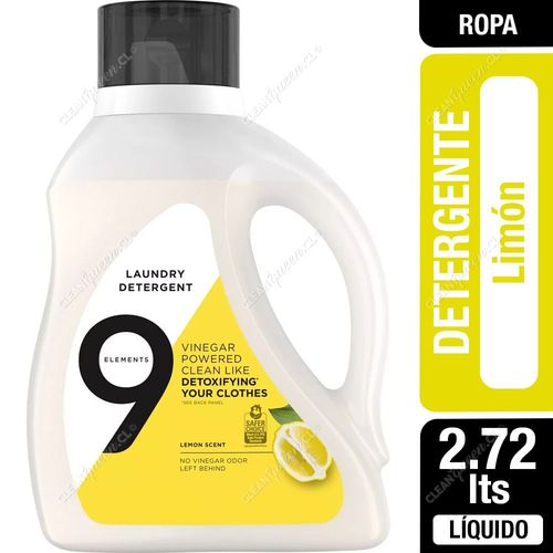 Detergente Líquido 9 Elements Limón 2.72 L