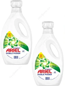 Detergente Líquido Concentrado Ariel Doble Poder 1.8 L x 2 Unid